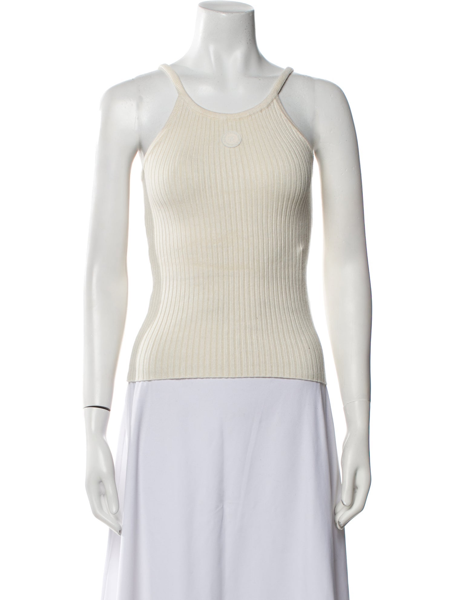 Sporty & Rich Nylon Scoop Neck Top