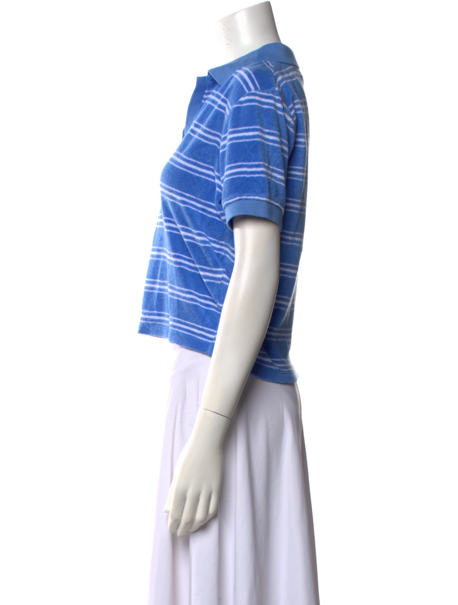 Sporty & Rich Striped V-Neck Crop Top