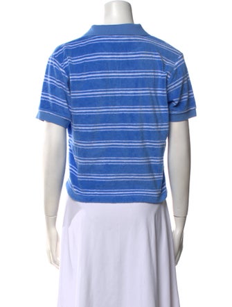 Sporty & Rich Striped V-Neck Crop Top