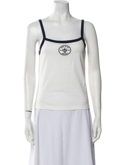 Sporty & Rich Square Neckline Sleeveless Top