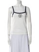 Sporty & Rich Square Neckline Sleeveless Top