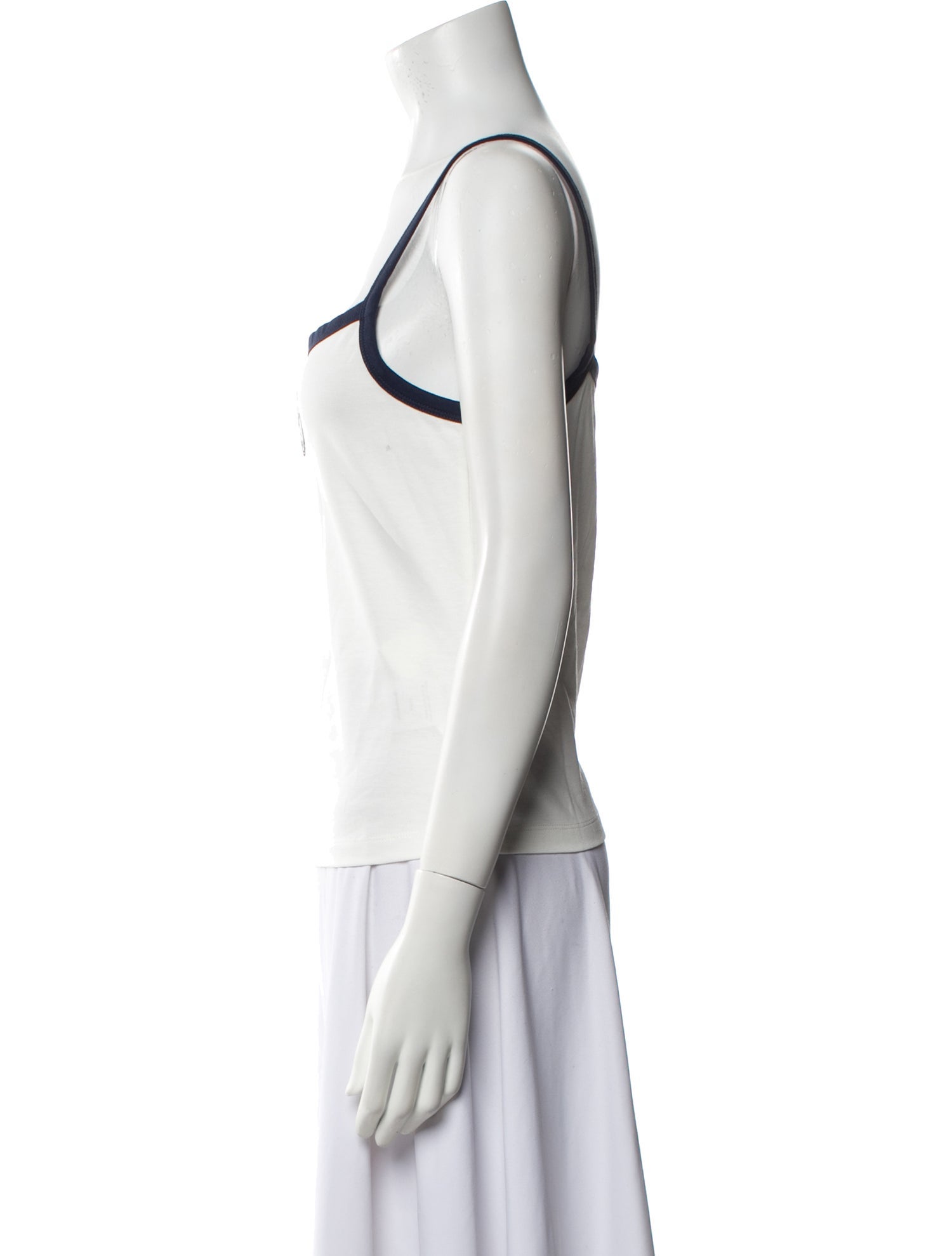 Sporty & Rich Square Neckline Sleeveless Top