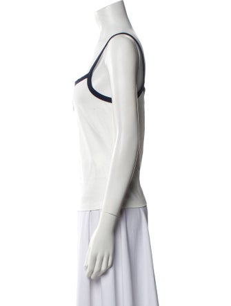 Sporty & Rich Square Neckline Sleeveless Top