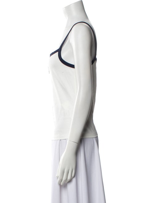 Sporty & Rich Square Neckline Sleeveless Top