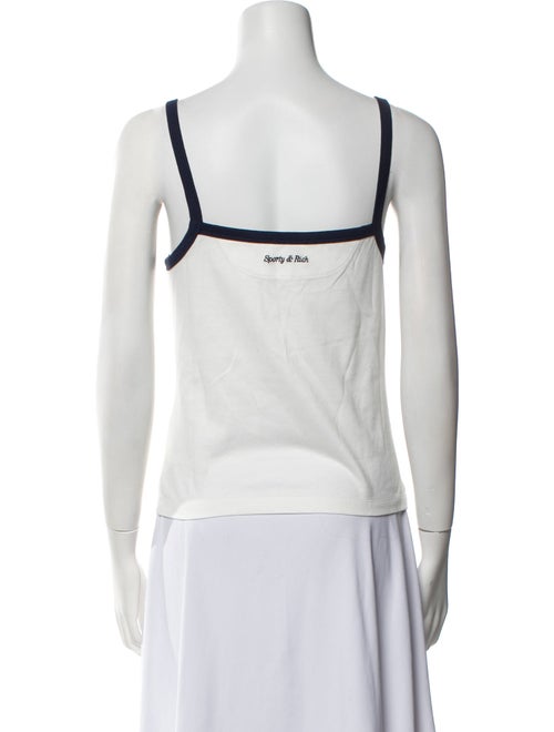 Sporty & Rich Square Neckline Sleeveless Top