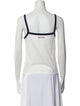 Sporty & Rich Square Neckline Sleeveless Top