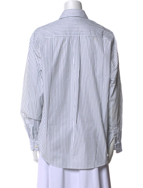 Sporty & Rich Striped Long Sleeve Button-Up Top