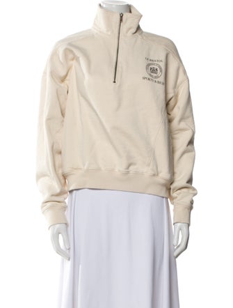 Sporty & Rich Mock Neck Long Sleeve Sweatshirt