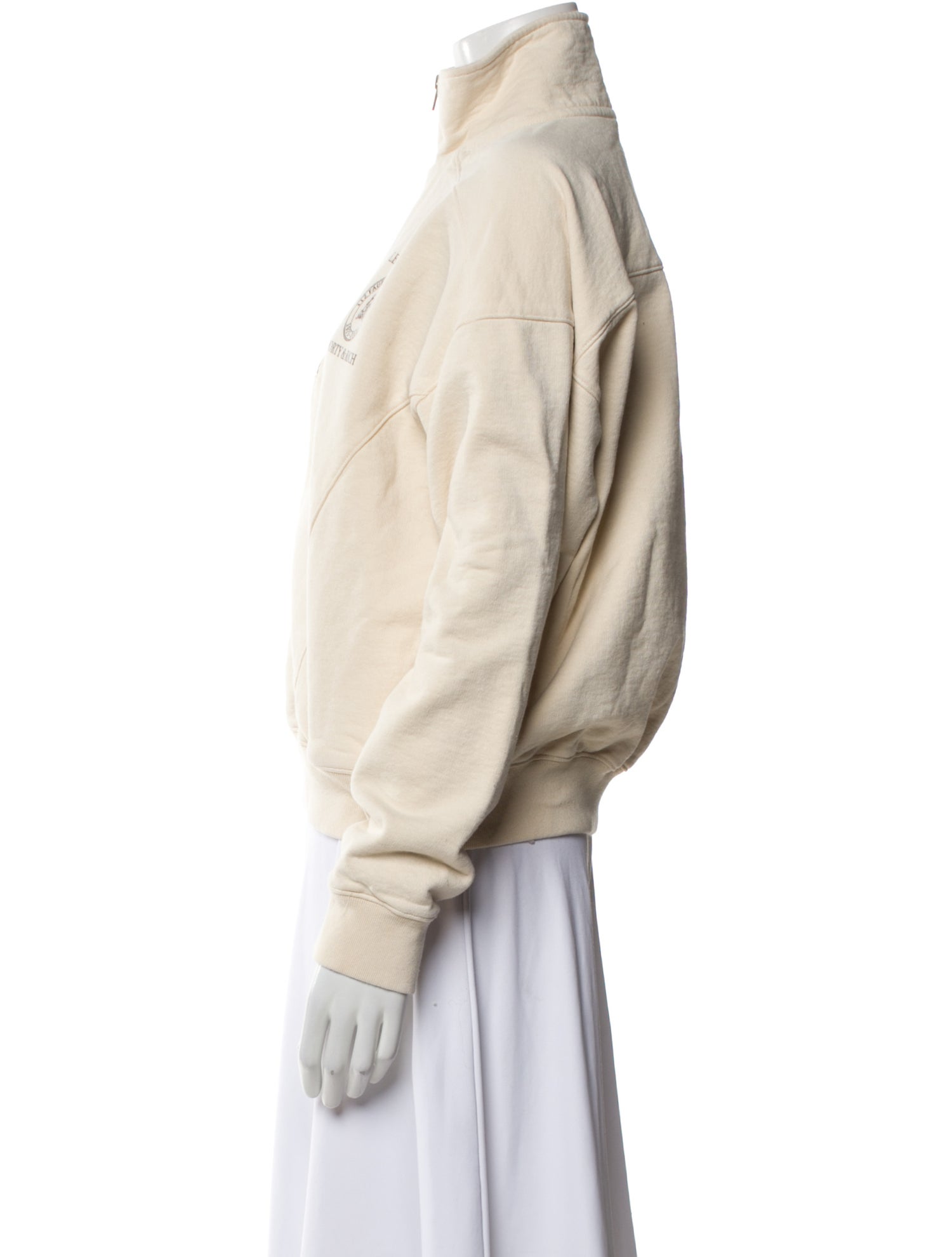 Sporty & Rich Mock Neck Long Sleeve Sweatshirt