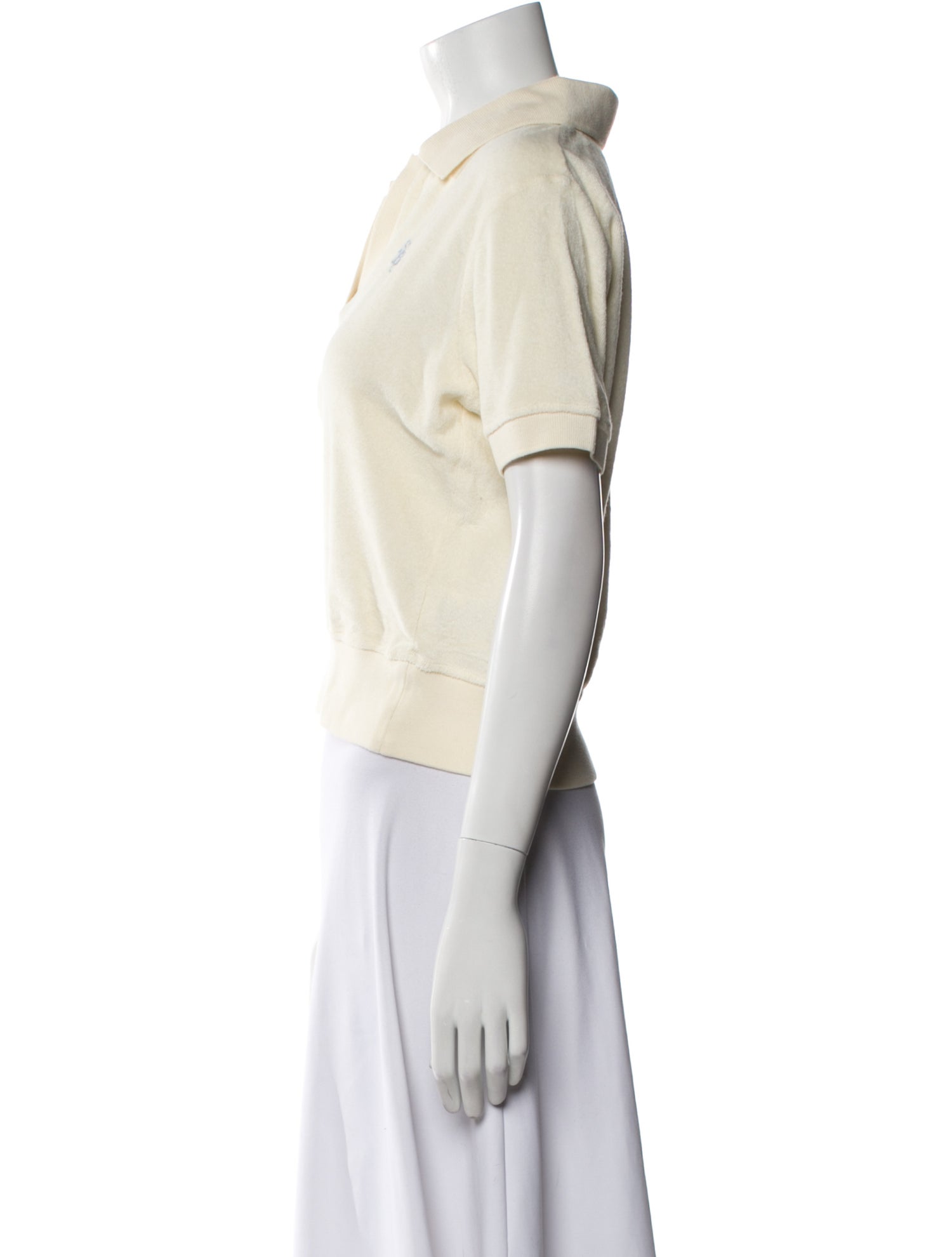 Sporty & Rich V-Neck Short Sleeve Polo