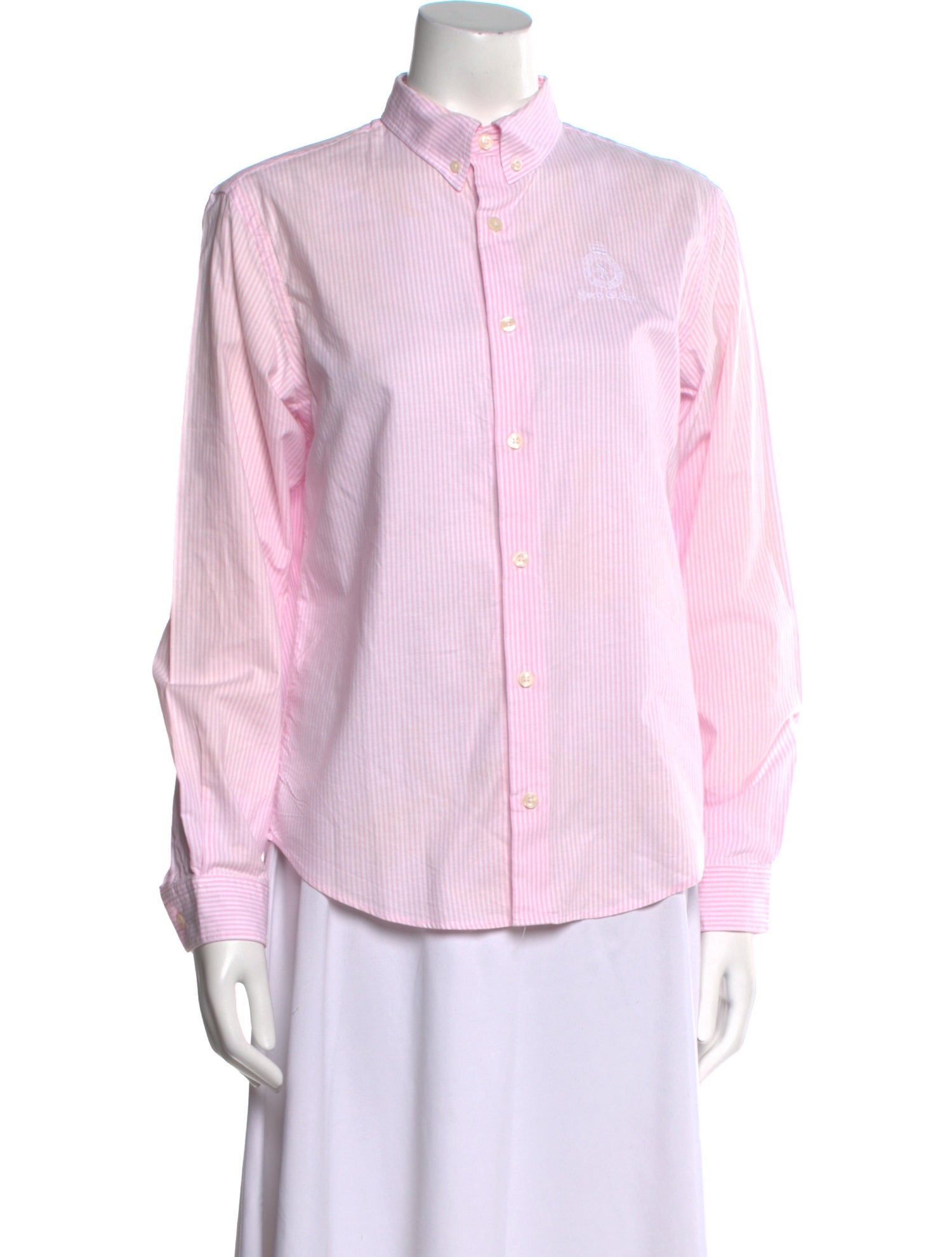 Sporty & Rich Striped Long Sleeve Button-Up Top w/ Tags