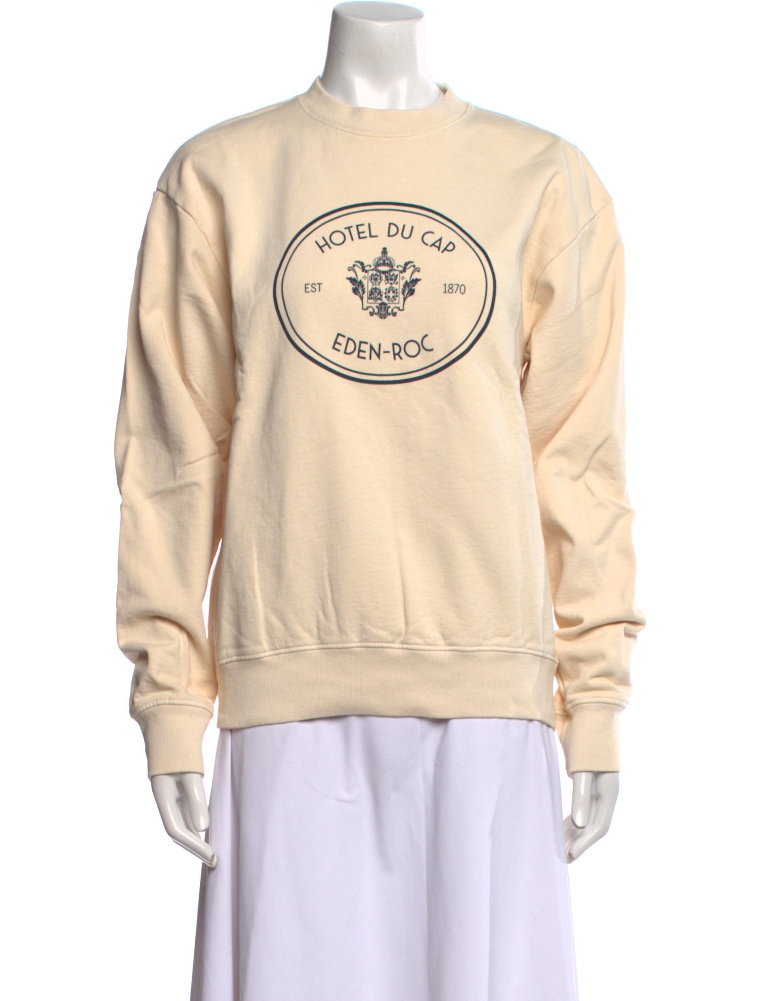 Sporty & Rich Graphic Print Crew Neck Sweatshirt