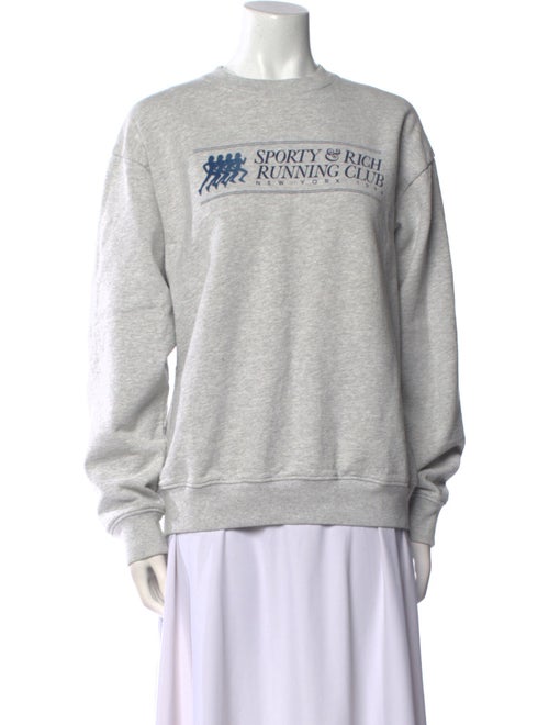 Sporty & Rich Graphic Print Crew Neck Sweatshirt