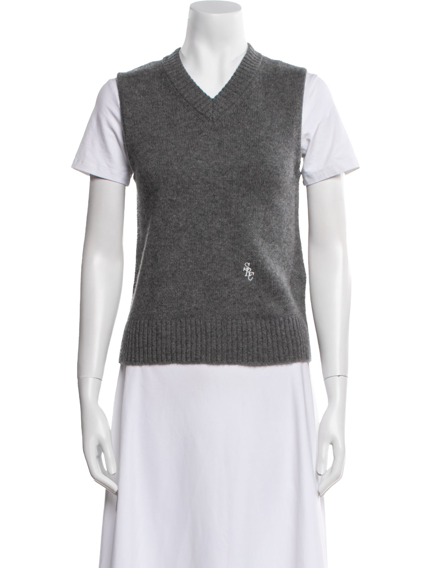 Sporty & Rich Cashmere V-Neck Sweater