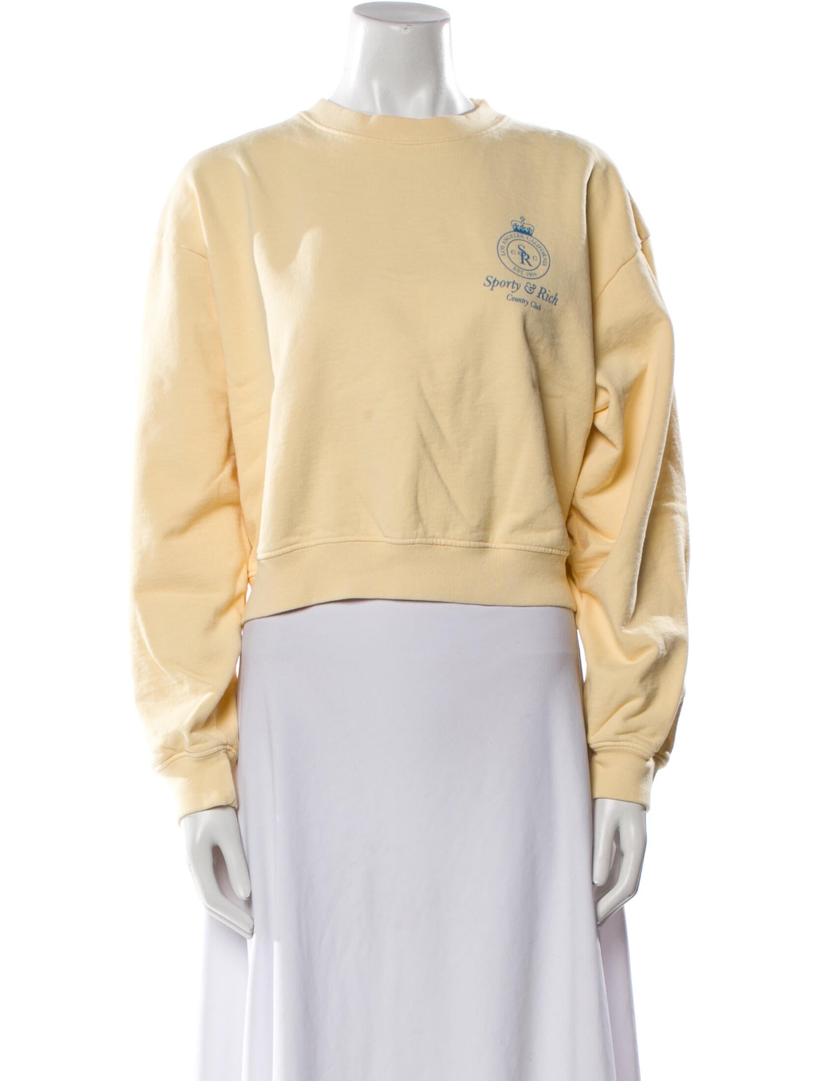 Sporty & Rich Crew Neck Long Sleeve Sweatshirt