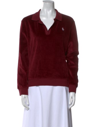 Sporty & Rich V-Neck Long Sleeve Sweatshirt