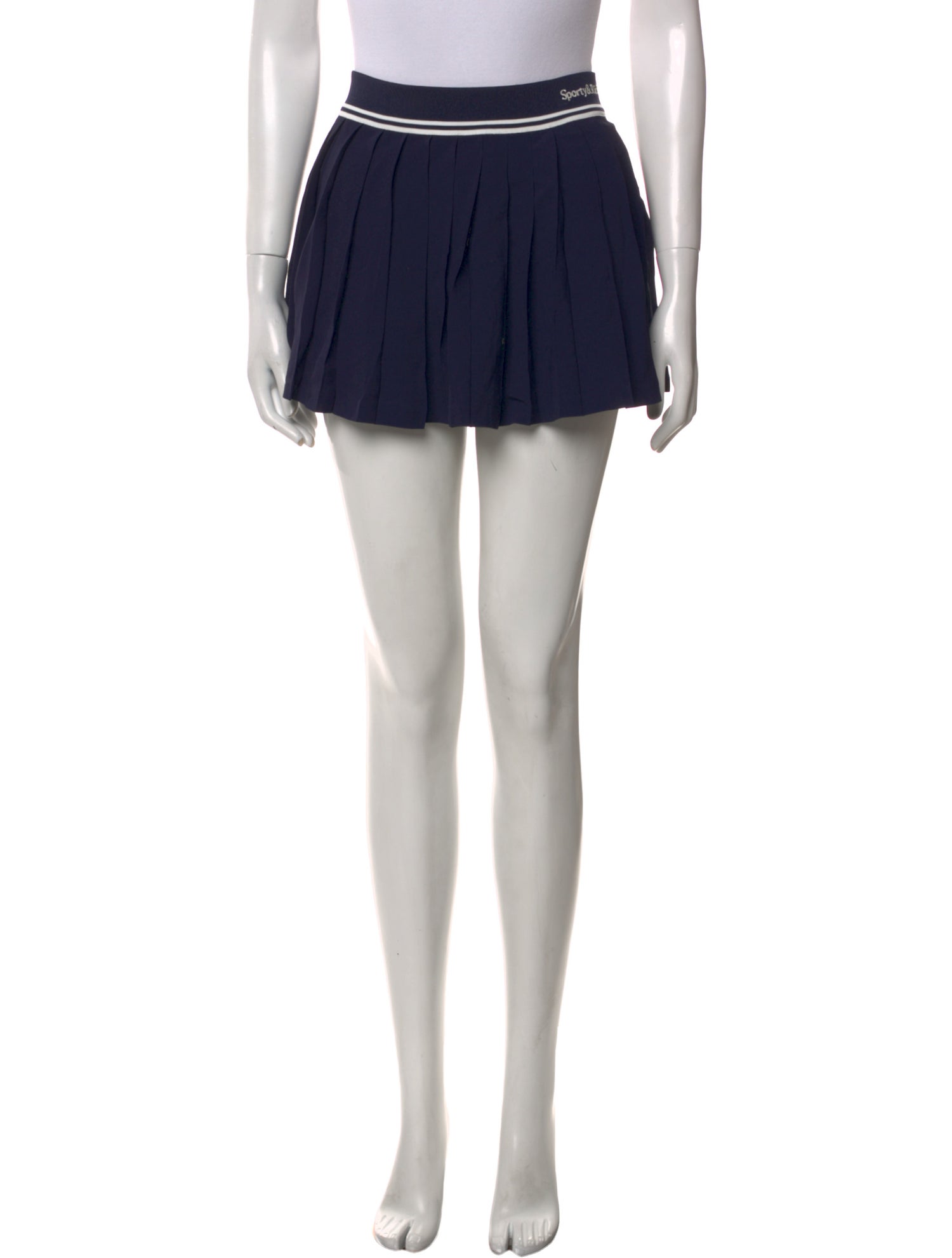 Sporty & Rich Pleated Accents Mini Skirt