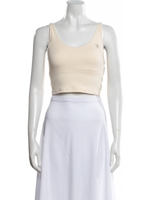 Sporty & Rich Scoop Neck Sleeveless Crop Top