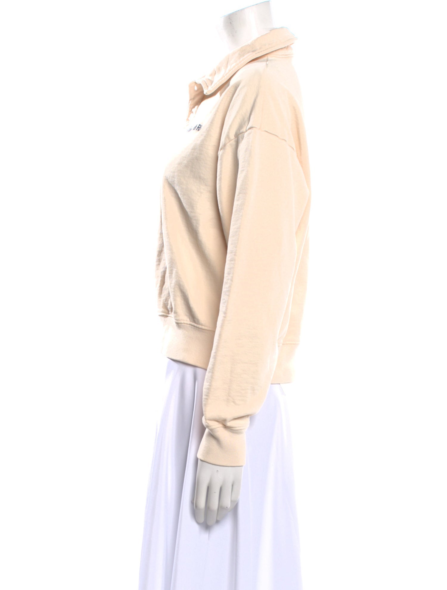 Sporty & Rich Mock Neck Long Sleeve Sweatshirt