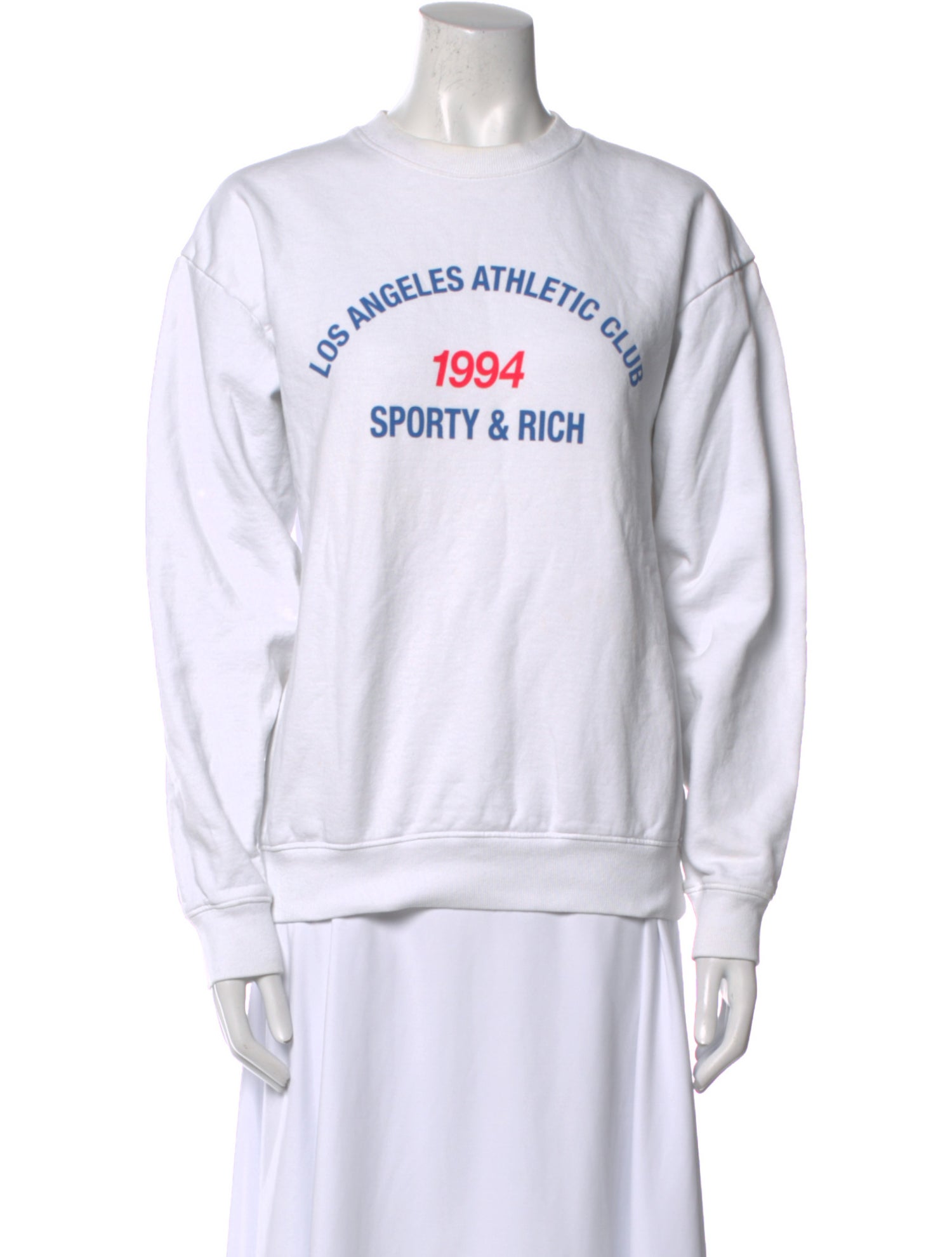 Sporty & Rich Graphic Print Crew Neck Sweatshirt