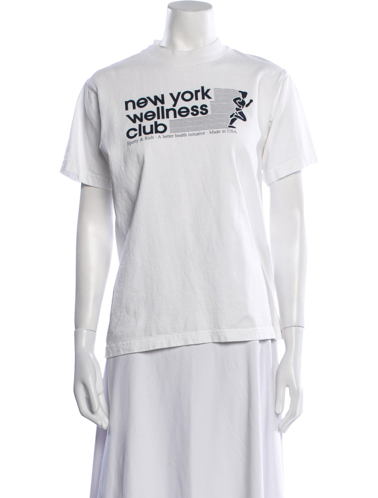 Sporty & Rich Graphic Print Crew Neck T-Shirt