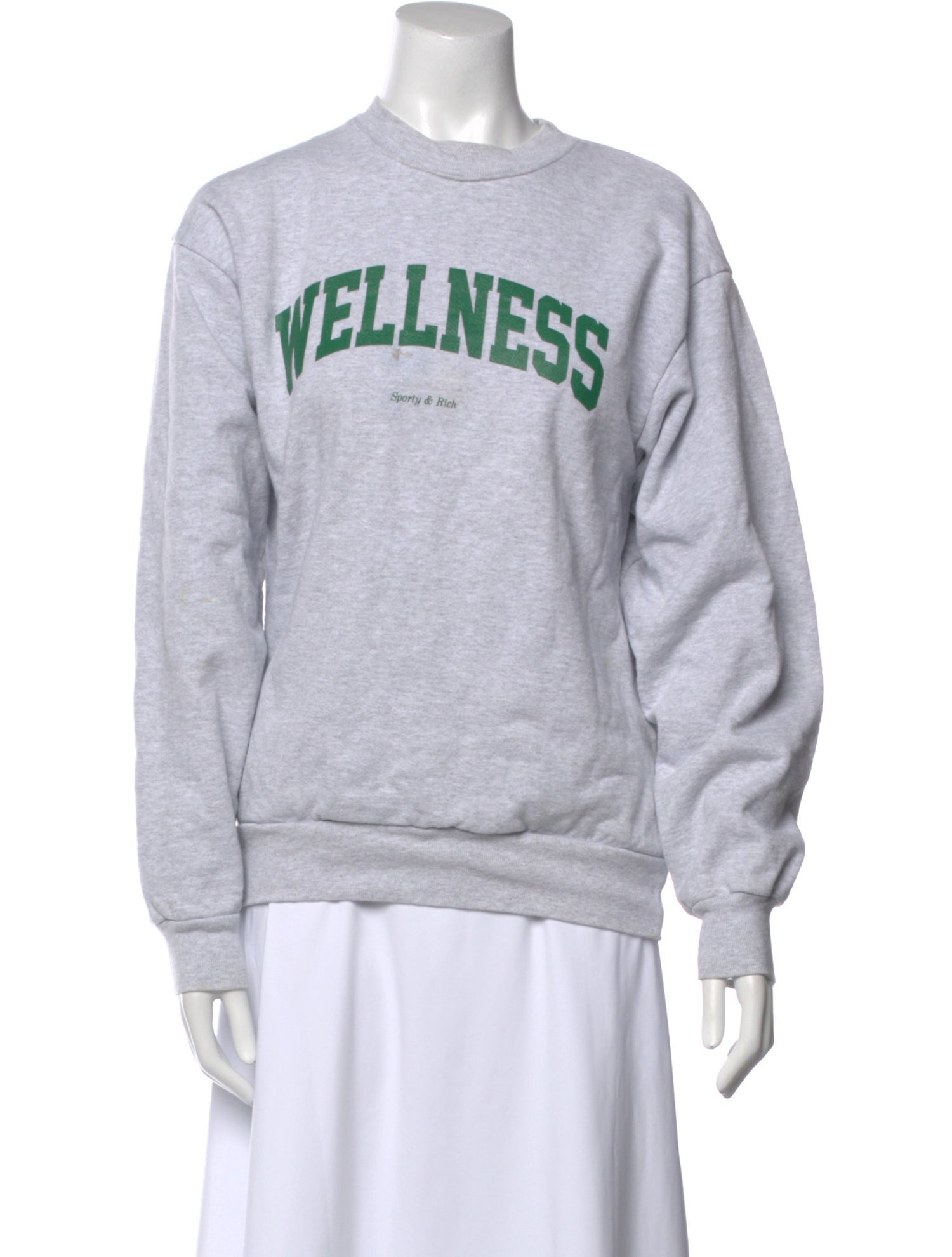 Sporty & Rich Graphic Print Crew Neck Sweatshirt