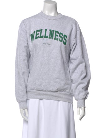 Sporty & Rich Graphic Print Crew Neck Sweatshirt