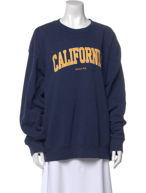 Sporty & Rich Graphic Print Crew Neck Sweatshirt