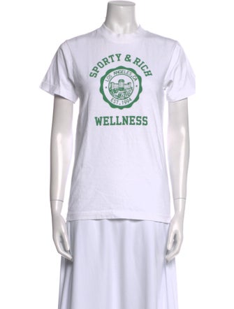 Sporty & Rich Graphic Print Crew Neck T-Shirt