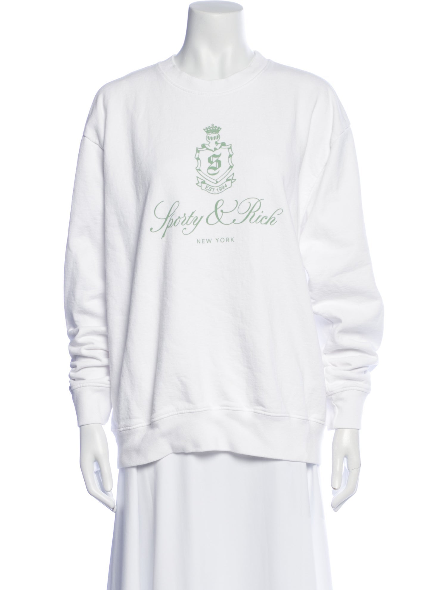 Sporty & Rich Graphic Print Crew Neck Sweatshirt