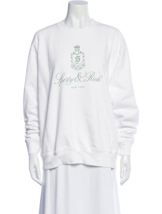 Sporty & Rich Graphic Print Crew Neck Sweatshirt