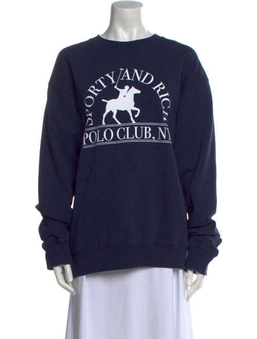 Sporty & Rich Graphic Print Crew Neck Sweatshirt