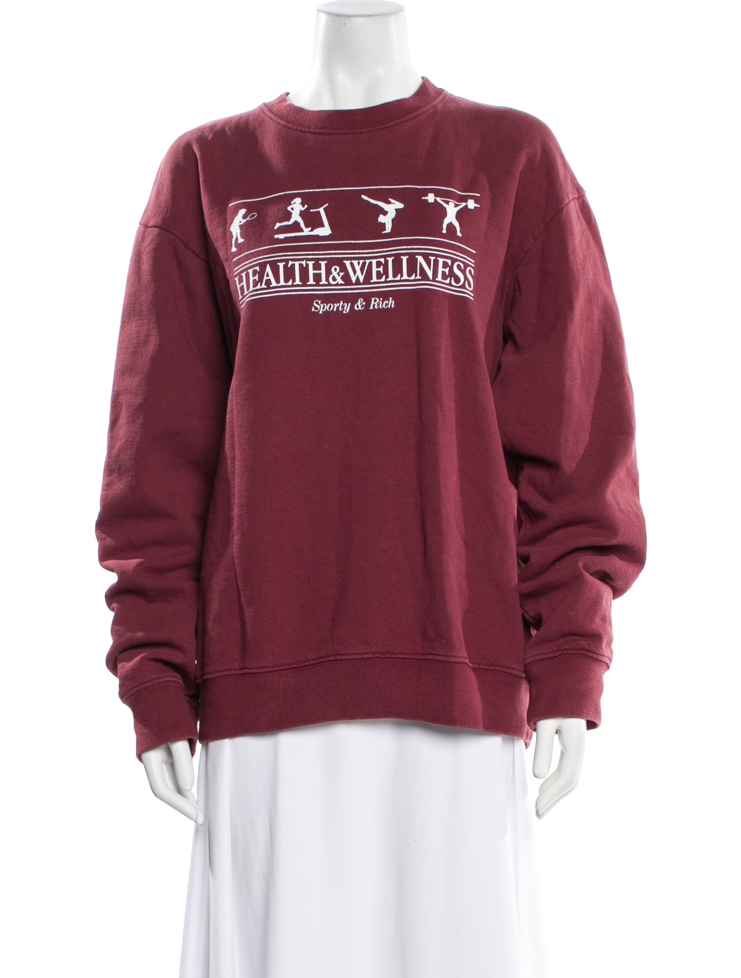 Sporty & Rich Graphic Print Crew Neck Sweatshirt