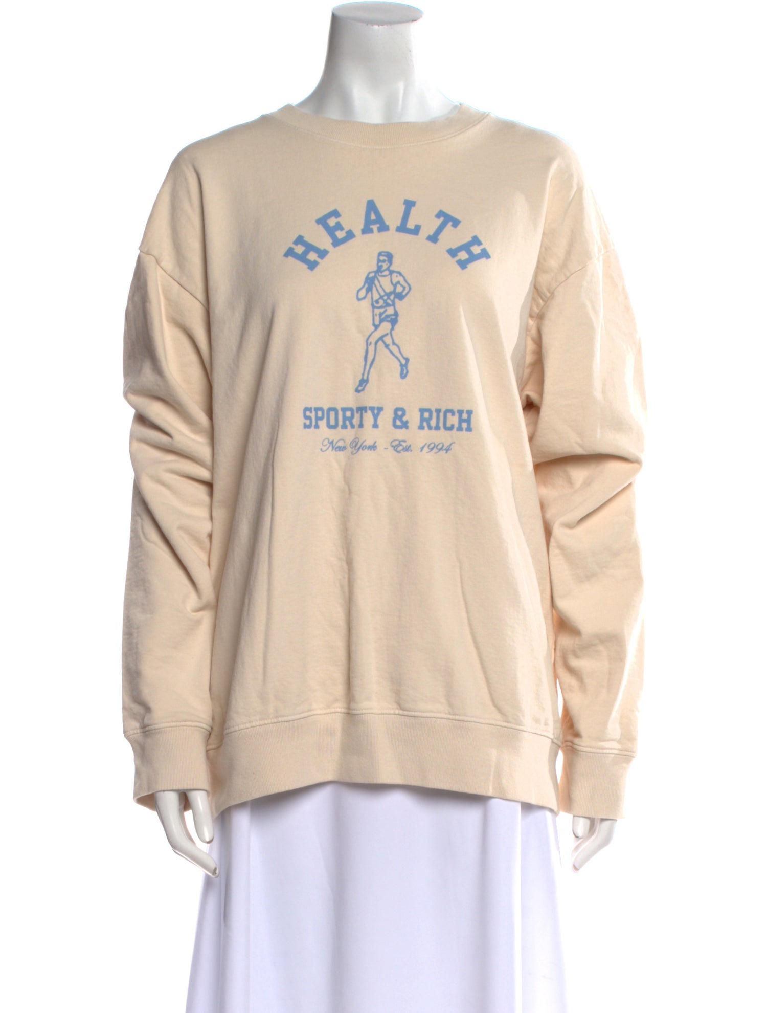 Sporty & Rich Graphic Print Crew Neck Sweatshirt