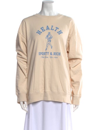 Sporty & Rich Graphic Print Crew Neck Sweatshirt