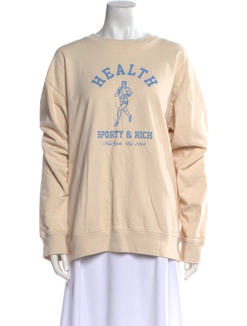 Sporty & Rich Graphic Print Crew Neck Sweatshirt