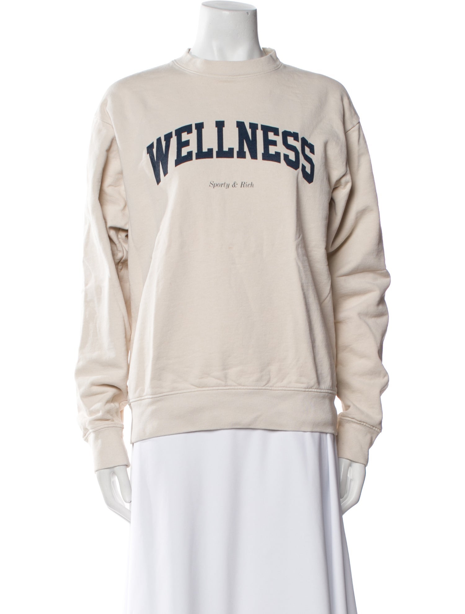 Sporty & Rich Graphic Print Crew Neck Sweatshirt