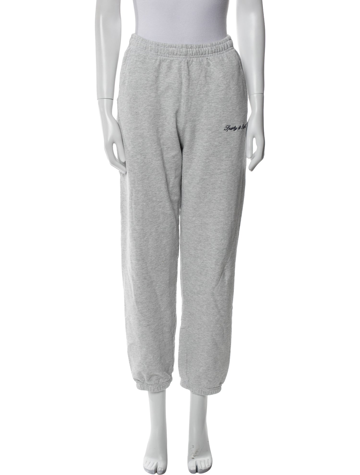Sporty & Rich Embroidered Accent Sweatpants