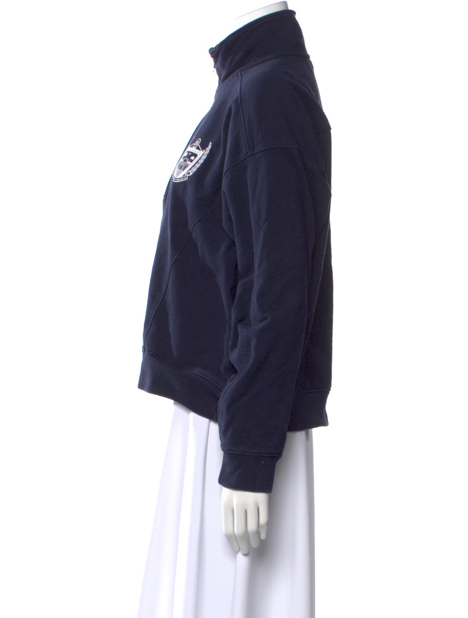 Sporty & Rich Mock Neck Long Sleeve Sweatshirt