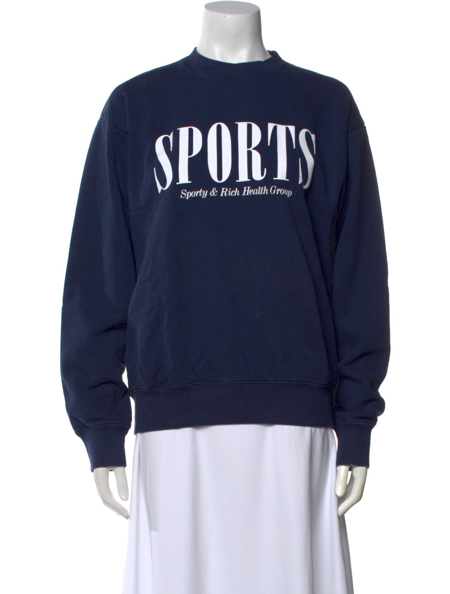 Sporty & Rich Graphic Print Crew Neck Sweatshirt