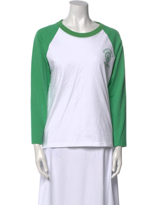 Sporty & Rich Graphic Print Scoop Neck T-Shirt