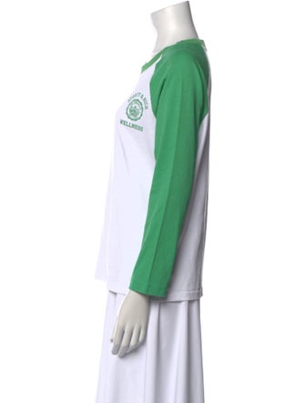 Sporty & Rich Graphic Print Scoop Neck T-Shirt