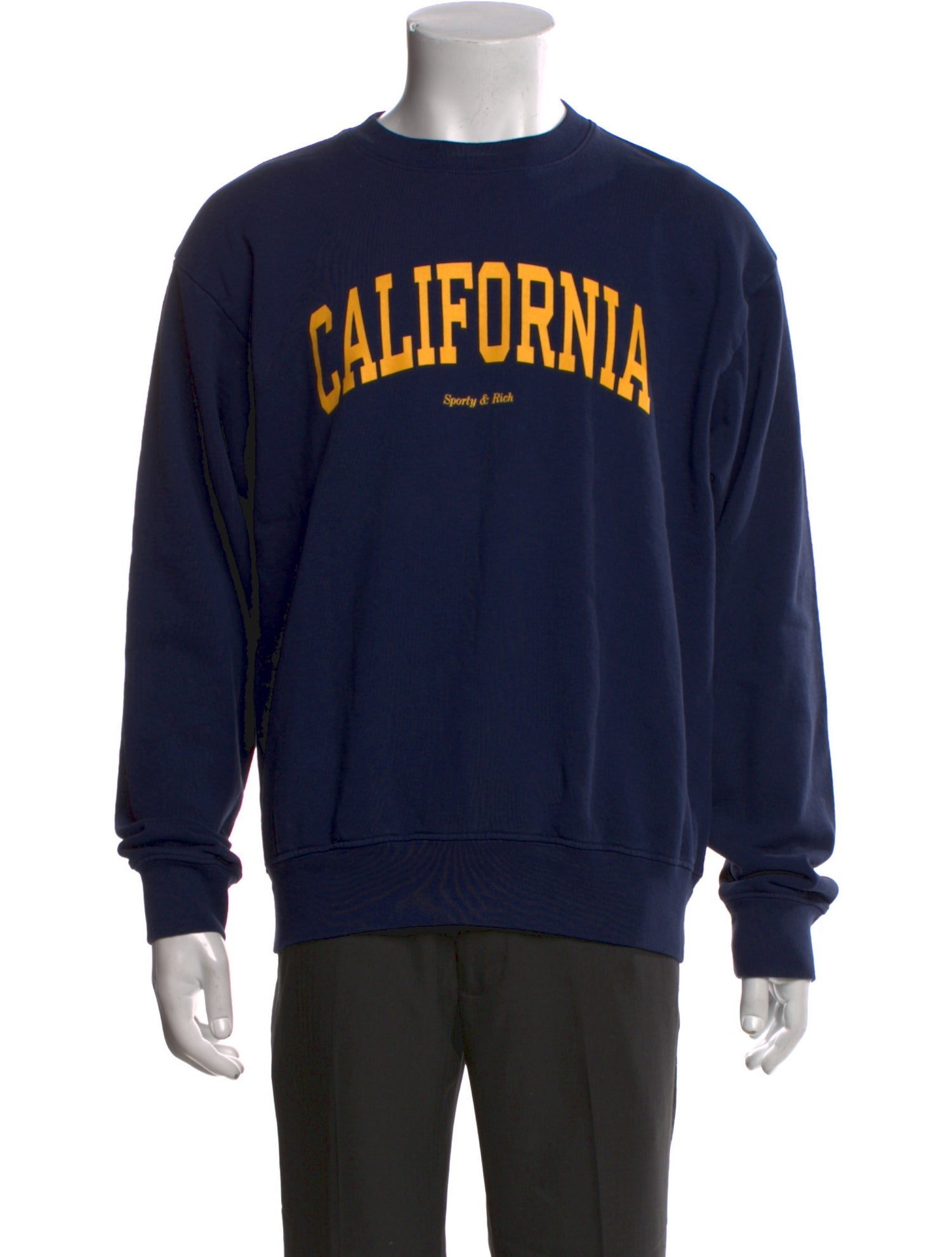 Sporty & Rich Graphic Print Crew Neck Sweatshirt