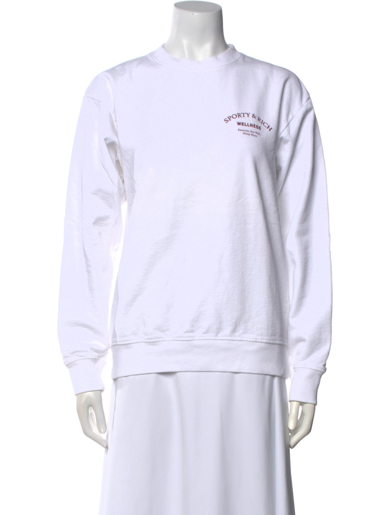 Sporty & Rich Crew Neck Long Sleeve Sweatshirt