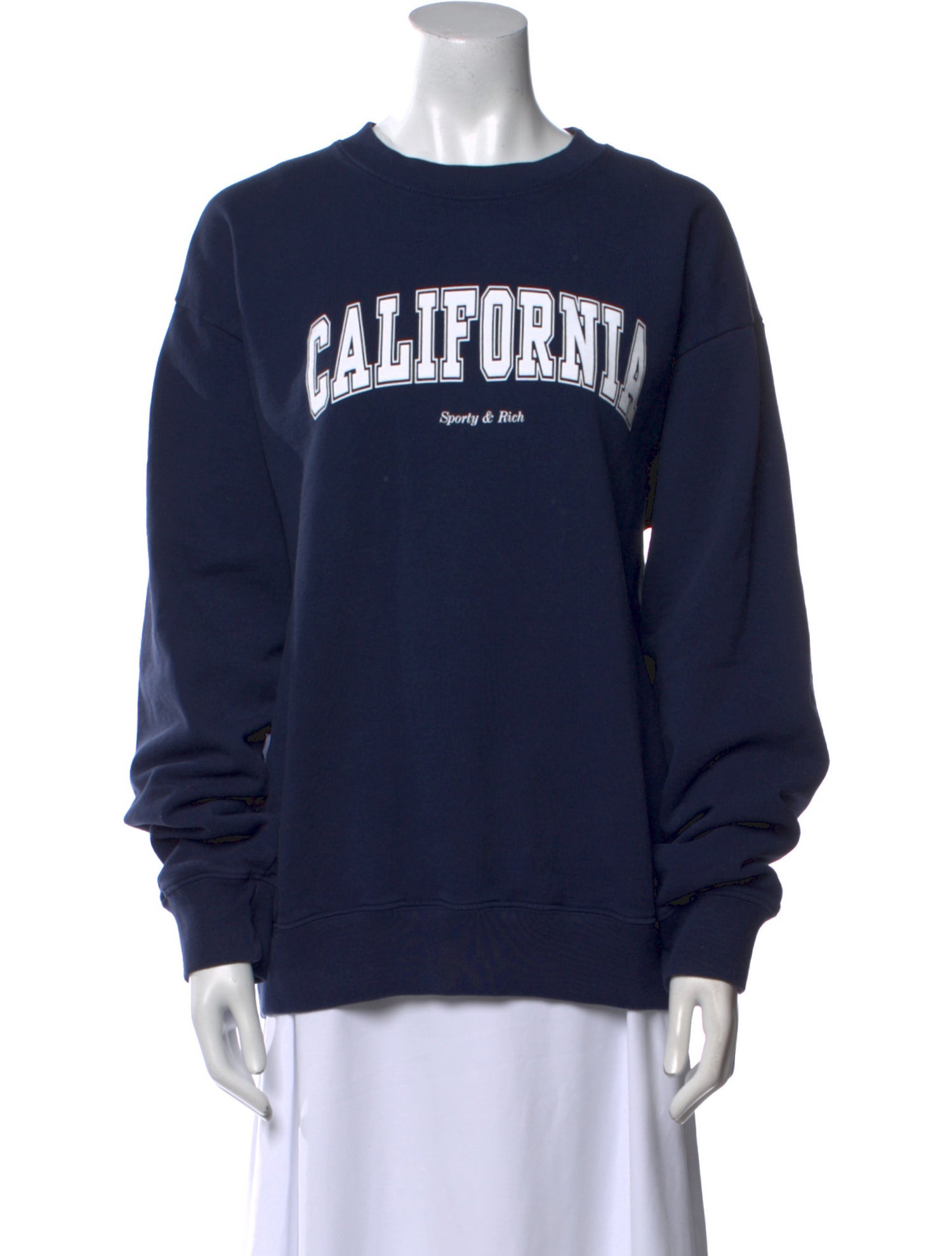 Sporty & Rich Graphic Print Crew Neck Sweatshirt