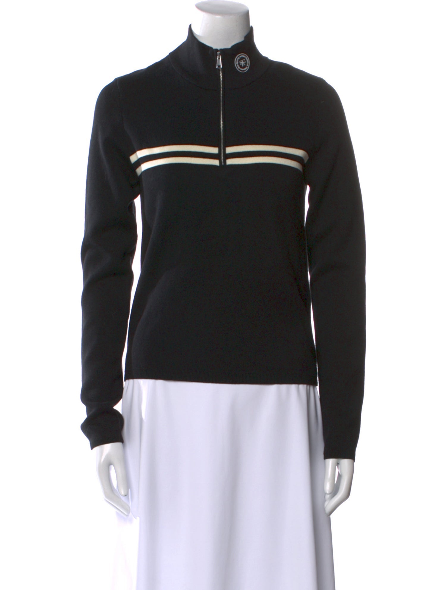 Sporty & Rich Mock Neck Long Sleeve Sweatshirt