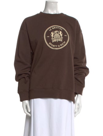 Sporty & Rich Graphic Print Crew Neck Sweatshirt