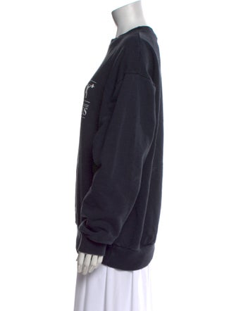 Sporty & Rich Graphic Print Crew Neck Sweater