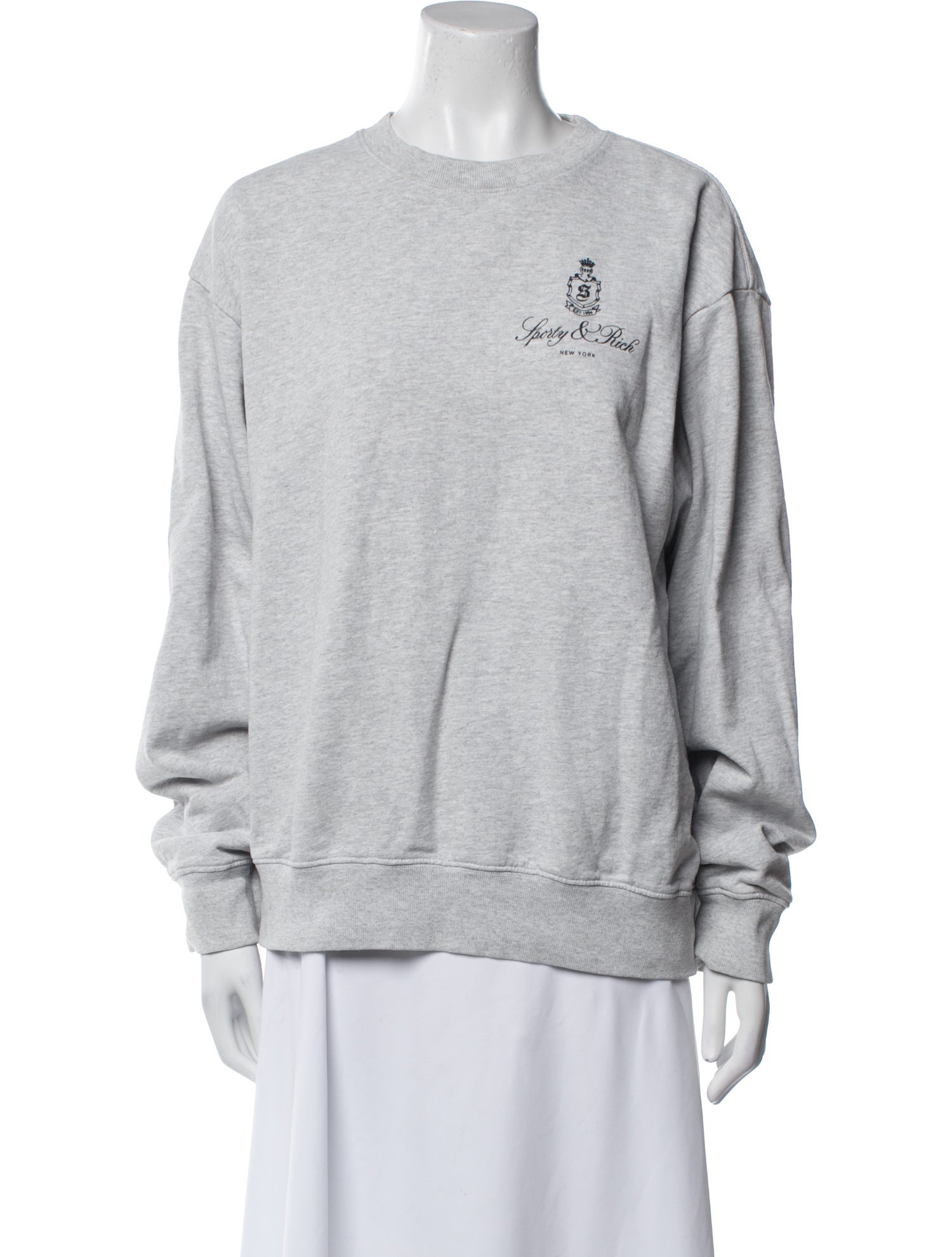 Sporty & Rich Crew Neck Long Sleeve Sweatshirt