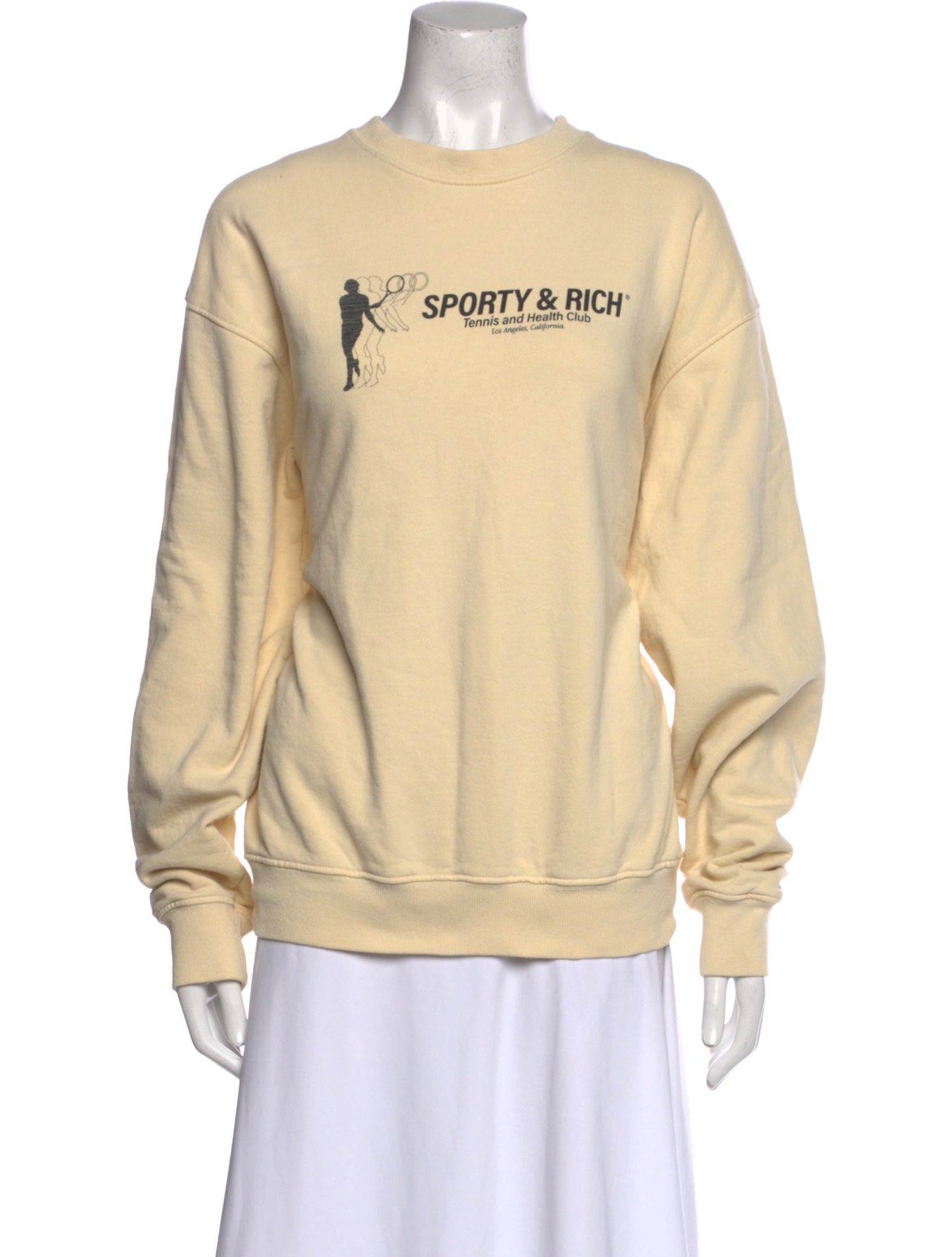 Sporty & Rich Crew Neck Long Sleeve Sweatshirt